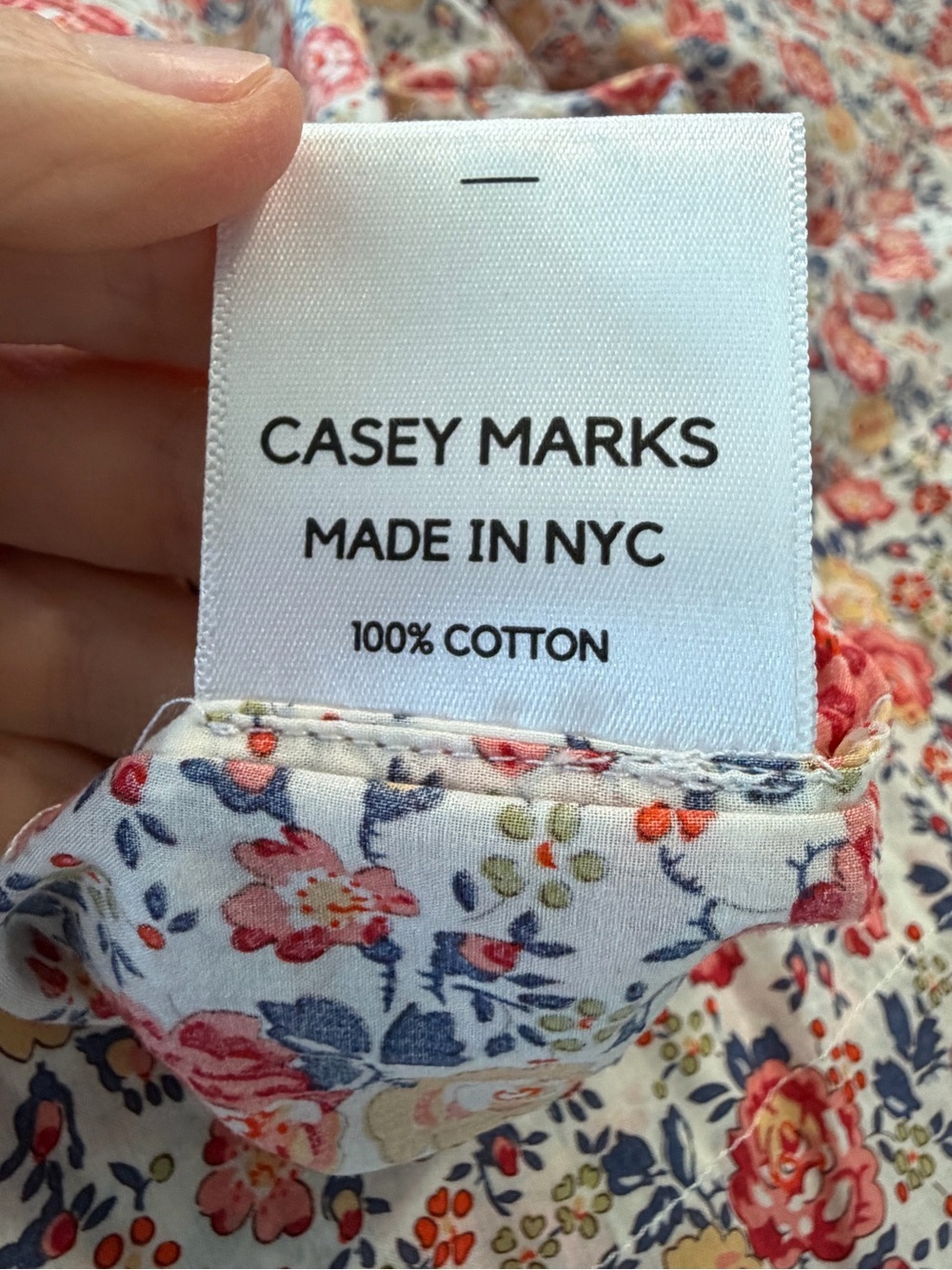 CASEY MARKS 100% Cotton Jaime Coral Floral Dress Size Large VGUC - Picture 8 of 8